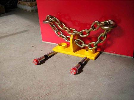 ATM anchor plate and chain